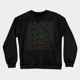 Elizabeth Name Pattern Crewneck Sweatshirt